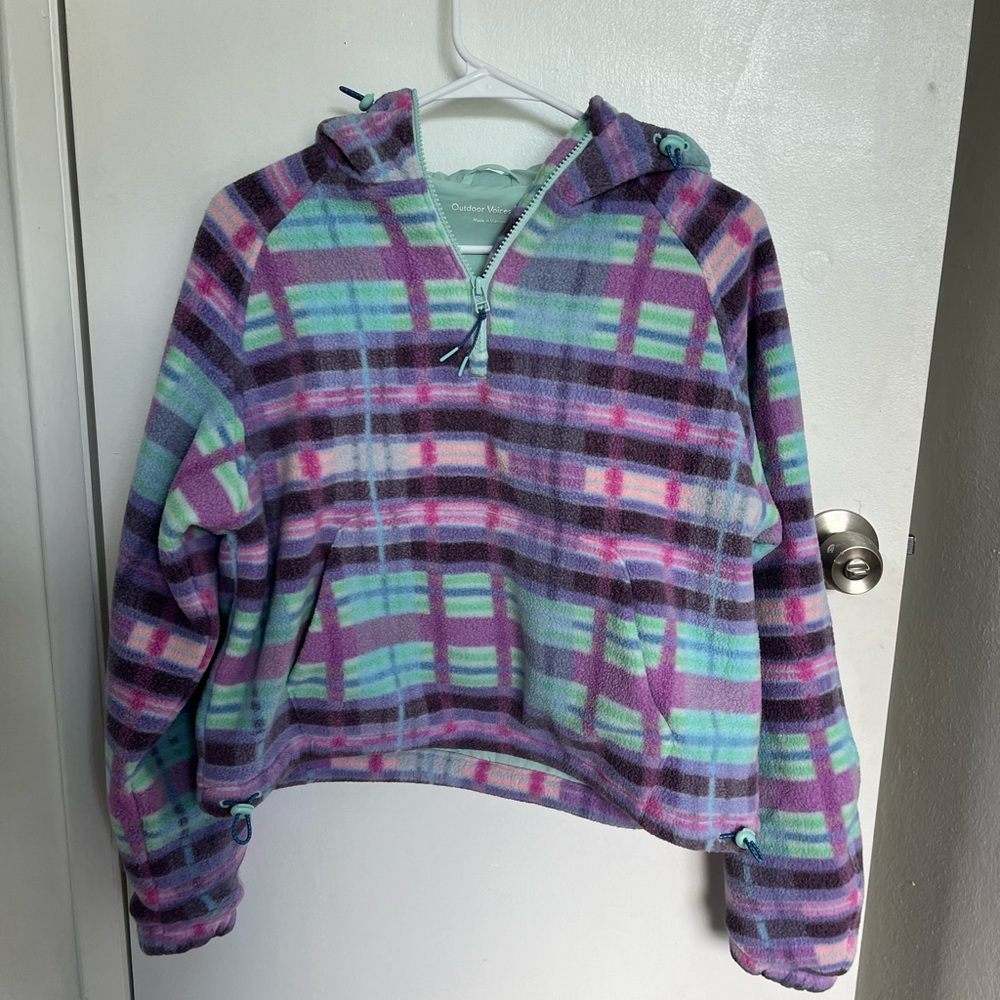 Fleece cropped hoodie